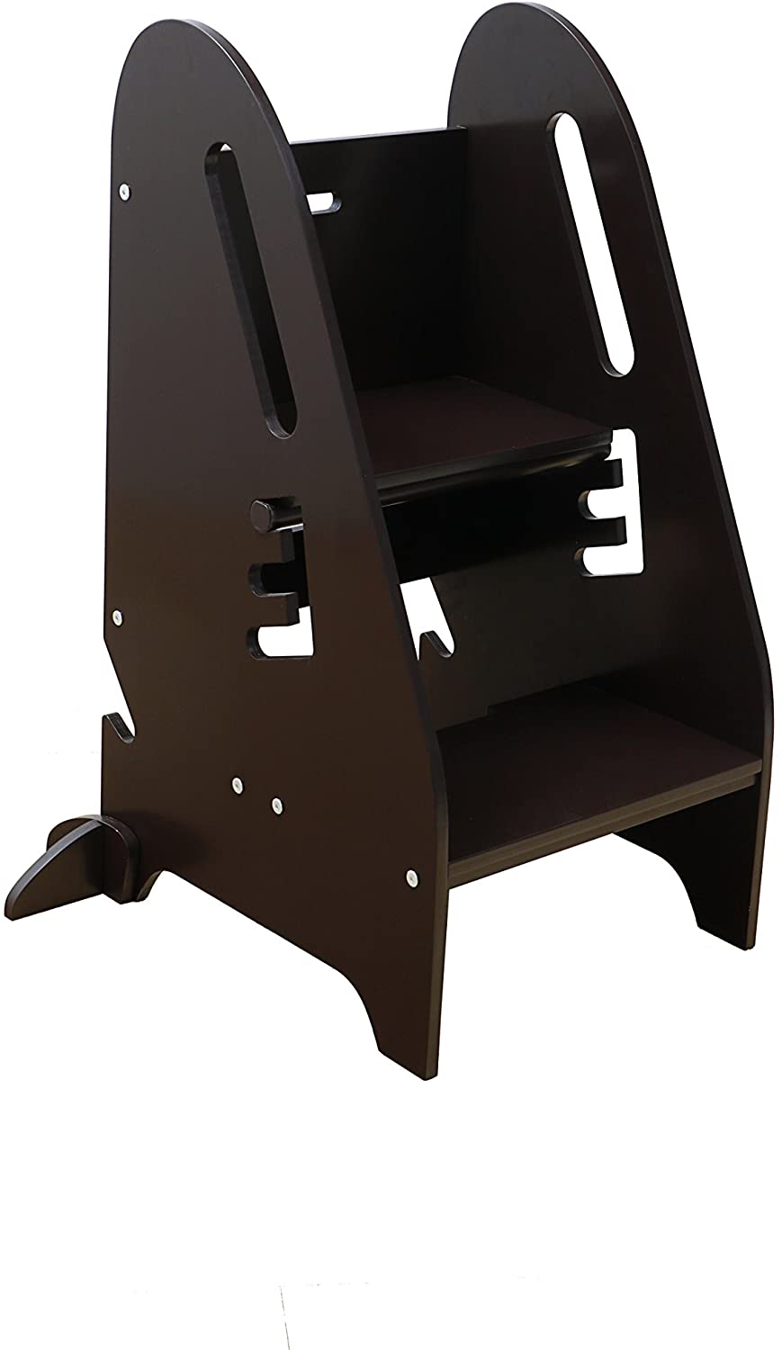 TotCraft Step Up Kitchen Helper -Espresso Adjustable Height For Kids